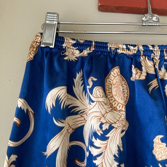 Versace Inspired Blue & Gold Pants S - Picture 3 of 7